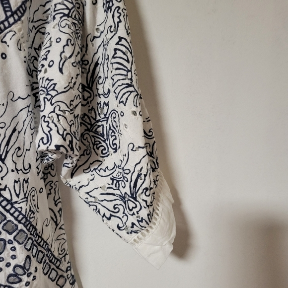 Anthropologie Maeve NWT Ester Embroidered Eyelet Top size extra small. - Picture 7 of 13